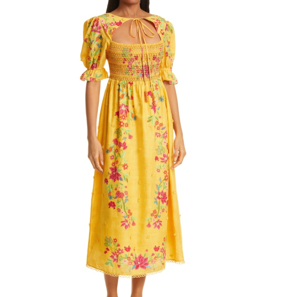 NWT $280 FARM RIO Flower Dream Maxi Dress in size Small!